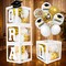 2026 Graduation Decorations - White Balloon Boxes with Letters 2026 Grad & So Proud of You and White Gold Print Balloons, Graduation Party Decorations Class of 2026 for Any Grades(White)